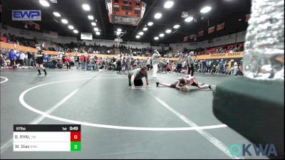 67 lbs Semifinal - BOWEN RYAL, Tuttle Wrestling vs Walker Diaz, Shelton Wrestling Academy