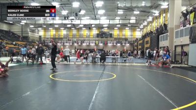 105 lbs 5th Place Match - Berkley Boeke, Sebolt Wrestling Academy vs Kaleb Cline, Dardanes Trained