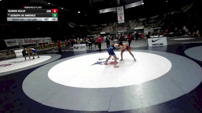 150 lbs Cons. Quarters - Ruben Soliz, San Fernando High School Wrestling vs Joseph Jr Jimenez