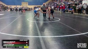 1 - 190 lbs Cons. Round 2 - Brenan Hensley, Thomas Walker HS vs Logan Kostyal, Mathews High School