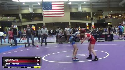 83 lbs Cons. Round 3 - Luke Collins, CO vs Christian West, KS