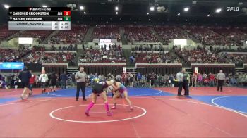 109 lbs Champ. Round 2 - Cadence Crookston, Sun River Valley Club vs Hayley Petersen, Mountain Man