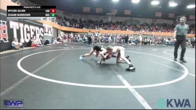 80 lbs Rr Rnd 1 - Wyler Allen, Lions Wrestling Academy vs Chase Burrows, Chickasha Wrestling