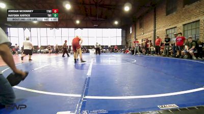 170 lbs Final - JORDAN MCKINNEY, Team Tulsa Wrestling Club vs Hayden Justice, Tahlequah Wrestling Club