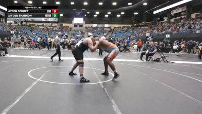 285 lbs Champ. Round 1 - Jayden Shannon, Fort Hays Tech Northwest vs Ayden Benitez, Cowley College