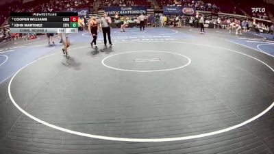 D 1 165 lbs Cons. Round 4 - Cooper Williams, Catholic - B.R. vs John Martinez, St. Paul`s