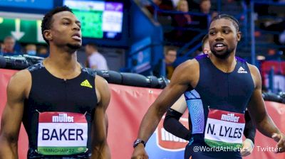 Noah Lyles And Ronnie Baker 60m Photo Finish In Birmingham