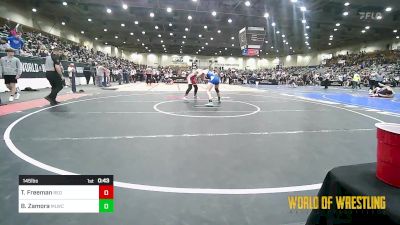 145 lbs Consi Of 32 #1 - Travis Freeman, Red Devil Mat Club vs Brayden Zamora, Motherlode Wrestling Club