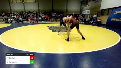 160 lbs Round Of 32 - Tripp DuVall, Holly (CO) vs Brayden Carson, St. John Bosco