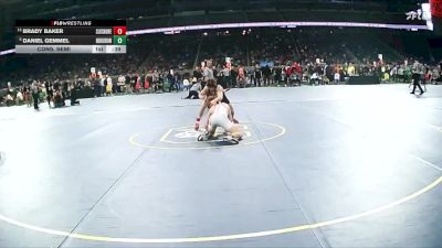 D2-126 lbs Cons. Semi - Daniel Gemmel, Huron HS (New Boston) vs Brady Baker, Lakeshore HS