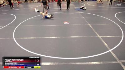 83 lbs Quarterfinal - McCoy Marthaler, Minnesota vs Tyler Heers, Grand Rapids Screaming Yetis Wrestling Club