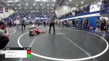 90 lbs Rr Rnd 2 - Parks Behrens, Plainview Youth Wrestling Club vs River Grimm, Cushing Tigers