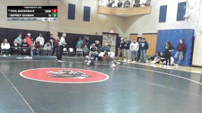 132 lbs Consi Of 8 #1 - Paul MacDonald, Longmeadow vs Jeffrey Guaman, Oliver Ames