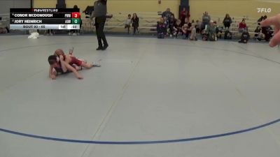 65 lbs Cons. Semi - Conor McDonough, Pursuit Wrestling Minnesota vs Jory Heinrich, American Outlaws Wrestling