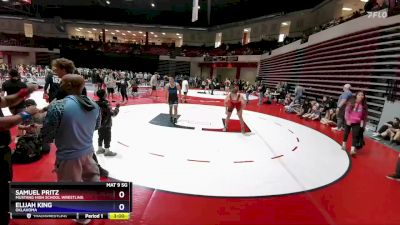 215 lbs Quarterfinal - Samuel Pritz, Mustang High School Wrestling vs Elijah King, Oklahoma