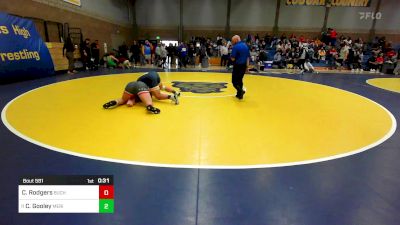 218 lbs Consi Of 16 #2 - Cooper Rodgers, Buchanan vs Carson Gooley, Meridian (ID)