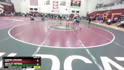 100 lbs Champ. Round 2 - Aurora Shearer, Union vs Bentley Watkins, Twin Falls