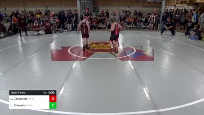 M 134 lbs Semifinal - Logan Carpenter, Dansville vs Leland Showers, Johnson City