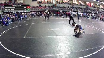 90 lbs Champ. Round 1 - Oliver Tasa, Humphrey St. Francis vs Landon Orta, East Butler Wrestling Club