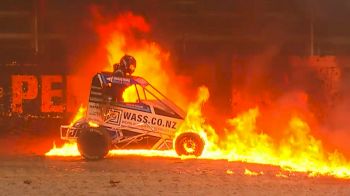 Driver Escapes Horrific Fire At Western Springs Speedway
