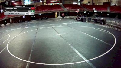 55 lbs Champ. Round 1 - Tavion Jones, Sherman Challengers vs Rhett Saxton, Gordon/Rushville Jr. Wrestling