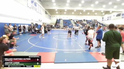 175 lbs Quarterfinal - Ashton Lassig, Temecula Valley High School vs William Martinez Gutierrez, Corona 100