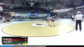 Girls 235 lbs 3rd Place Match - Allaina Cox, White River (Girls) vs Eseta Sepeni, Hermiston (Girls)