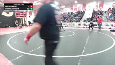 125 lbs Cons. Round 4 - Juliana Garcia, Lincoln, Stockton vs Gabrielle Wright, Tahquitz