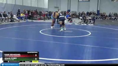 285 lbs Quarterfinal - Edwin Rubio, Ithaca College vs Hank Behaeghel, Johns Hopkins University