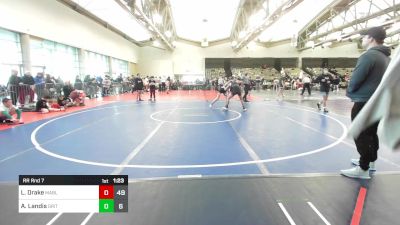 121 lbs Rr Rnd 7 - Lucas Drake, Mat Assassins Black vs Ayden Landis, Grit Mat Club