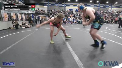 160 lbs Quarterfinal - Ryson Wilson, Team Guthrie Wrestling vs Makylan Stanley, Blaine County Grapplers