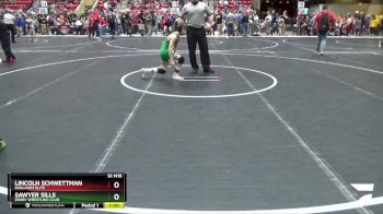 90 lbs Champ. Round 1 - Lincoln Schwettman, Badlands Elite vs Sawyer Sills, Derby Wrestling Club