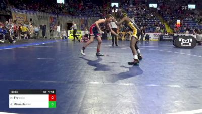 90 lbs Consy 3 - Hunter Fry, Cocalico vs James Mirasola, Pine Richland