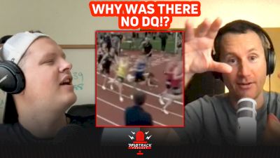 Runner THROWN Off Track At Conference Championships