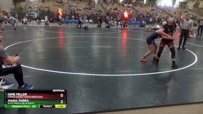 140 lbs Semifinal - Aime Miller, Coffee County Youth Wrestling vs Maria Parra, Elite Wrestling Academy