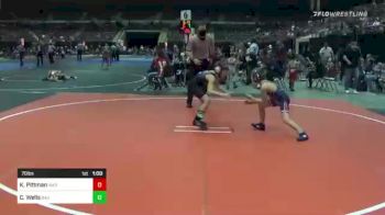 70 lbs Quarterfinal - Kasey Pittman, War Hammer Wrestling vs Cohen Wells, Bad Draw