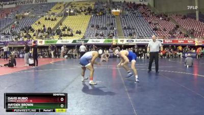 157 lbs Semis (4 Team) - David Rubio, Corban University vs Hayden Brown, Oklahoma City