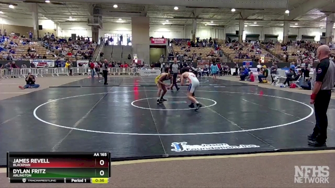 AA 165 lbs 5th Place Match - James Revell, Blackman vs Dylan Fritz ...