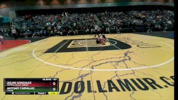 157 lbs Champ. Round 1 - Julian Gonzalez, Central Valley (Ceres) vs Antonio Carvalho, Lassen