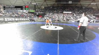 Girls 2A 130 lbs 3rd Place Match - Angie Monday, Othello (Girls) vs Alexandra Estrada Rangel, Ephrata (Girls)