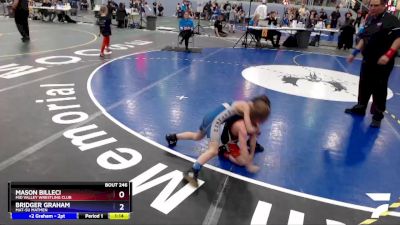 49 lbs X Bracket - Mason Billeci, Mid Valley Wrestling Club vs Bridger Graham, Mat-Su Matmen