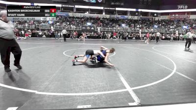 92 lbs Consi Of 8 #2 - Kashton Broeckelman, Cougar Wrestling Club vs Wyatt Haire, Oklahoma Phantom Wrestling Club