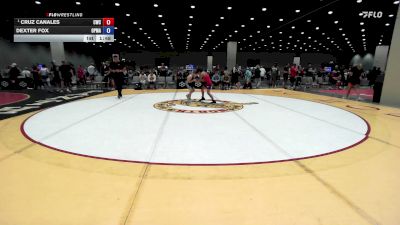 86 lbs Champ. Round 1 - Cruz Canales, Claremore Wrestling Club vs Dexter Fox, Open Mats