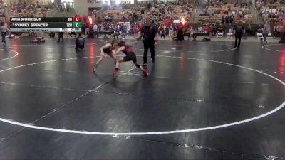93 lbs Quarterfinal - Aria Morrison, Warfare Wrestling vs Sydney Spencer, TCWC