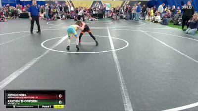 52 lbs Finals (2 Team) - Ayden Noel, Neighborhood Wrestling vs Kayden Thompson, WV Wild