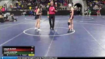 130 lbs Champ. Round 1 - Claire Koester, North Fayette Valley vs Chloe Bloker, Denver