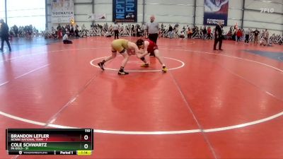 110 lbs Rd# 1 9:00am Friday - Cole Schwartz, PA Gold vs Brandon Lefler, NCWAY National Team