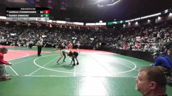 132 lbs Cons. Round 3 - Romeo Simmons, DEF2 vs Darrian Steinbrunner, WKA2