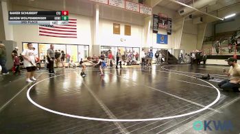 70 lbs 3rd Place - Baker Schubert, Chandler Takedown Club vs Jaxon Wolfenberger, Keystone Kids Wrestling Club