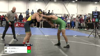 141 lbs C Of 8 #2 - Sergio Lemley, Michigan vs Haiden Drury, Utah Valley